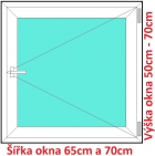 Plastov okna O SOFT rka 65 a 70cm x vka 50-70cm